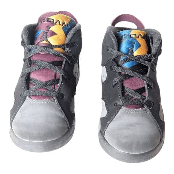 NIKE Air Jordan 6 Retro 'Bordeaux' TD Sneakers Size 10C - Picture 4 of 7